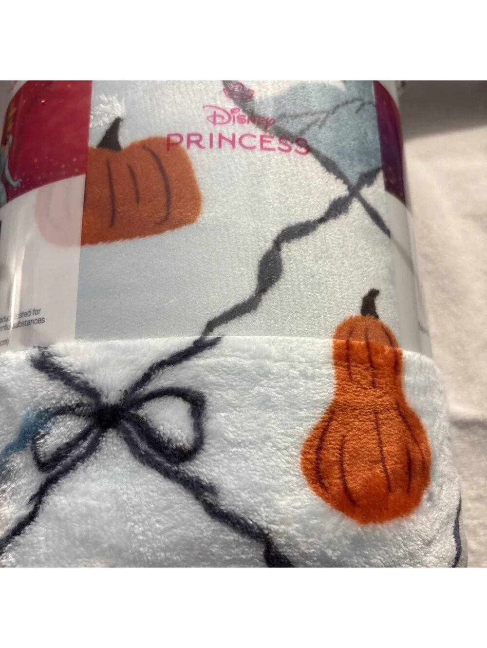 Disney CINDERELLA Pumpkins Leaves 5x6' Oversized THROW BLANKET The Big One® NEW!